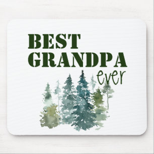 Watercolor Best Grandpa Ever Mouse Mat