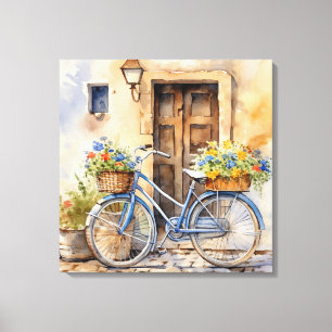 Watercolor Bicycle Canvas Art