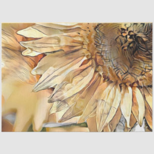 Watercolor Big Yellow Sunflower Elegant Collection Tissue Paper