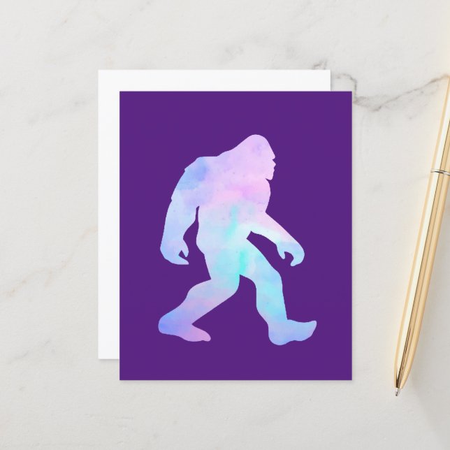 Watercolor Bigfoot       (Front/Back In Situ)