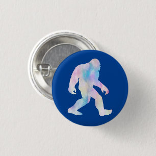 Watercolor Bigfoot 3 Cm Round Badge