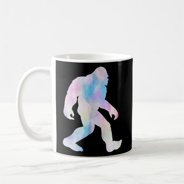 Watercolor Bigfoot Coffee Mug (Left)