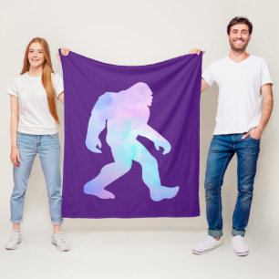 Watercolor Bigfoot Fleece Blanket