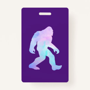 Watercolor Bigfoot ID Badge