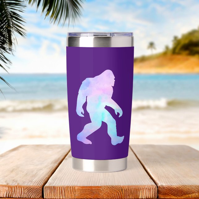 Watercolor Bigfoot Insulated Tumbler (Beach (Rotated))