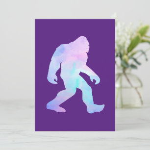 Watercolor Bigfoot Invitation