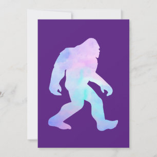 Watercolor Bigfoot Invitation