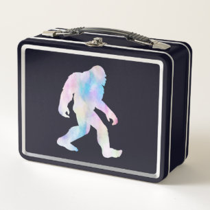 Watercolor Bigfoot            Metal Lunch Box