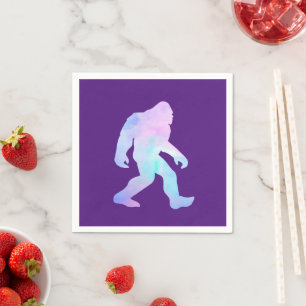 Watercolor Bigfoot Napkin