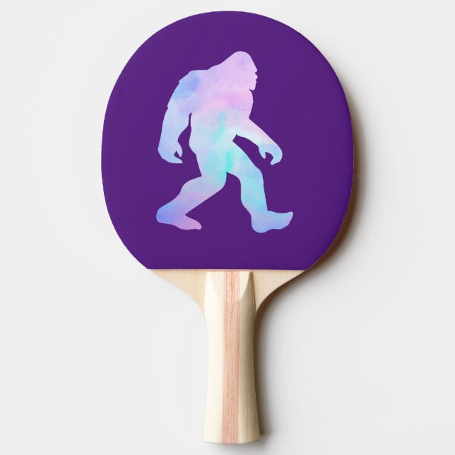 Watercolor Bigfoot Ping Pong Paddle (Back)