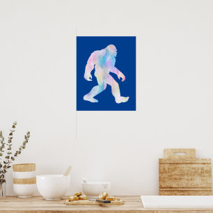 Watercolor Bigfoot            Poster