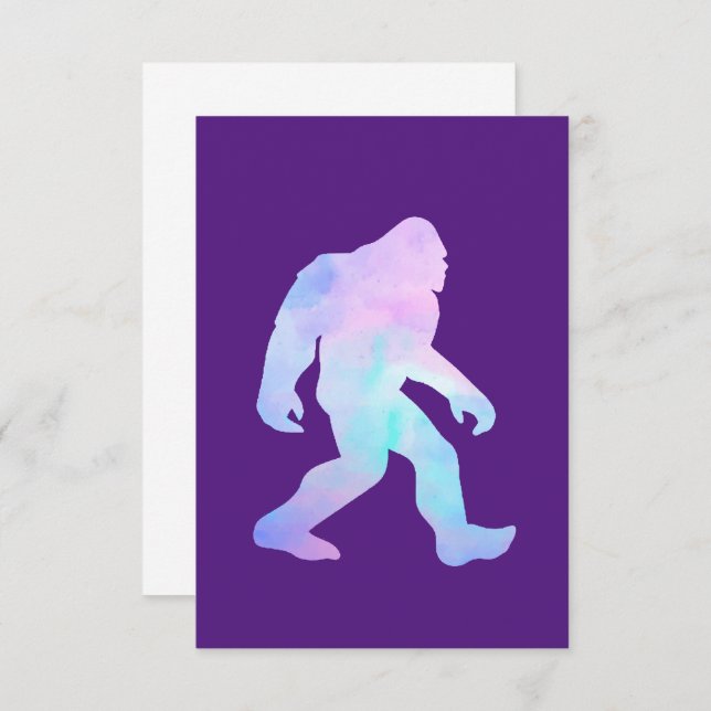 Watercolor Bigfoot      Thank You Card (Front/Back)
