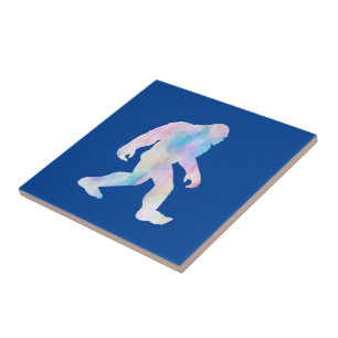 Watercolor Bigfoot        Tile