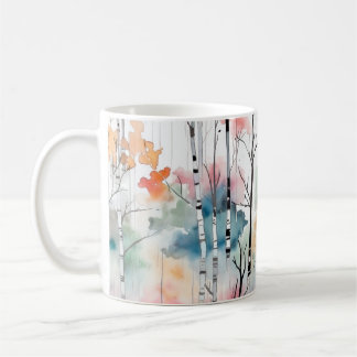Watercolor Birch Tree Coffee Mug