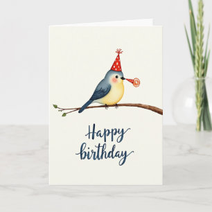 Watercolor Bird Birthday Card