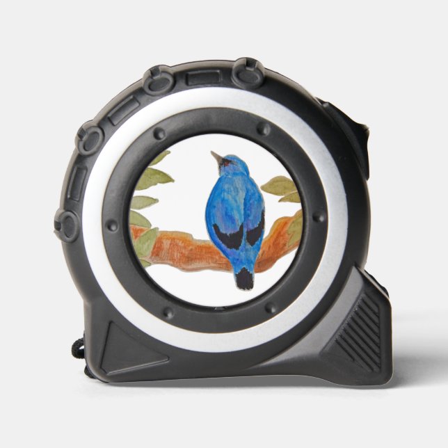 Watercolor Bird Blue Cuckooshrike 1 (Front)