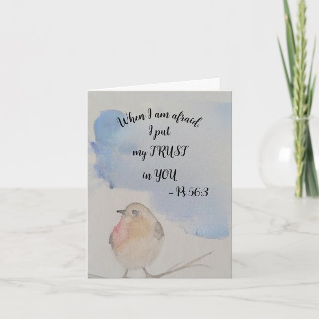 Watercolor bird encouraging card - 2024 year text (Front)