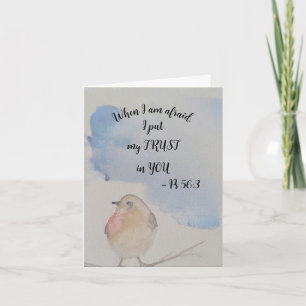 Watercolor bird encouraging card - 2024 year text