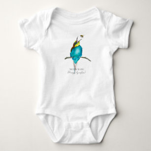 Watercolor bird (European bee-eater) Baby Bodysuit