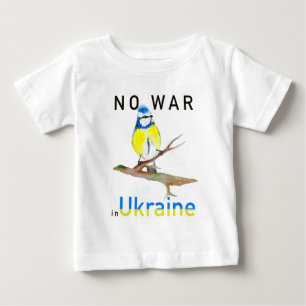 Watercolor bird No war in Ukraine Laptop Sleeve Un Baby T-Shirt