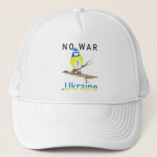 Watercolor bird No war in Ukraine Laptop Sleeve Un Trucker Hat