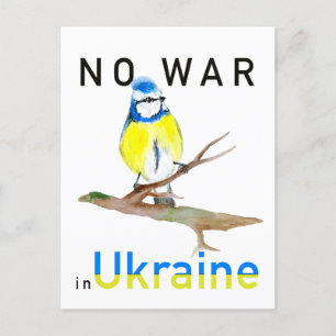 Watercolor bird No war in Ukraine Tote Bag Noteboo Postcard