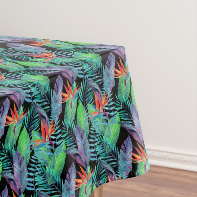 Watercolor Bird Of Paradise 2 Tablecloth (In Situ)