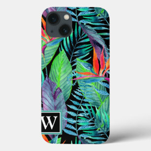 Watercolor Bird Of Paradise   Add Your Initial iPhone 13 Case