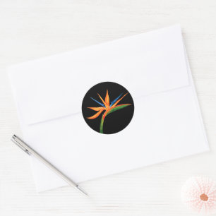 Watercolor Bird of Paradise Classic Round Sticker