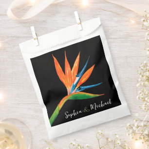 Watercolor Bird of Paradise Favour Bags