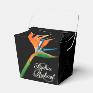 Watercolor Bird of Paradise Favour Box
