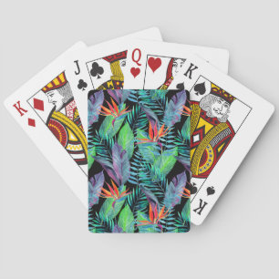 Watercolor Bird Of Paradise Playing Cards