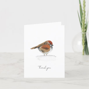 Watercolor Bird Thank You Card