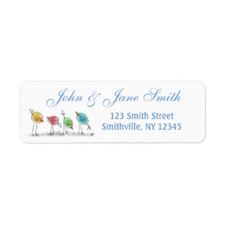 Watercolor Birds Address Label