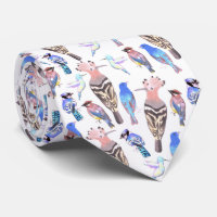 watercolor birds in tetrad colour scheme seamless