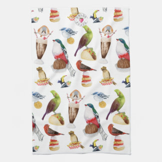 Watercolor Birds on Snacks - Kitchen Towels