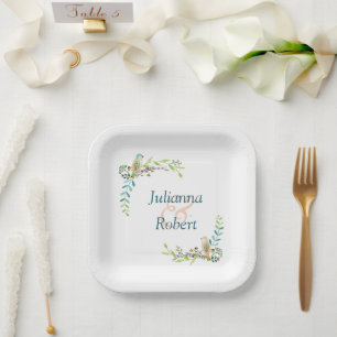 Watercolor birds   paper plates