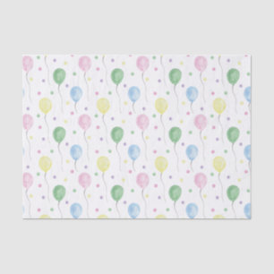 Watercolor Birthday Balloons & Confetti Tissue Paper