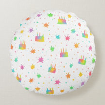 Watercolor Birthday Cake Colorful Paint Splatter