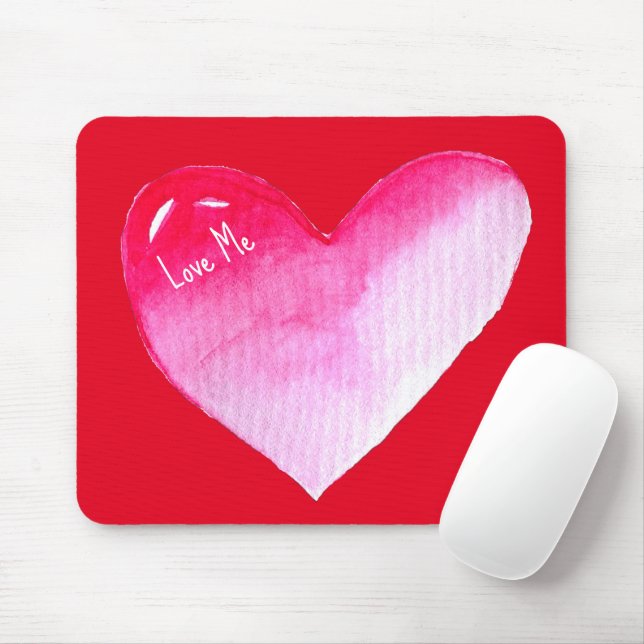 Watercolor birthday candles colourful mouse pad (With Mouse)