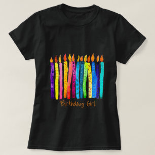 Watercolor birthday candles T-Shirt