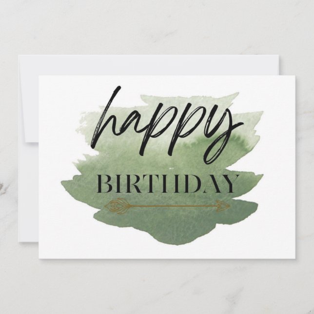 Watercolor Birthday Card (Front)