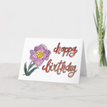 Watercolor Birthday Card