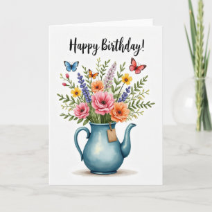 Watercolor Birthday Illustration Card