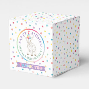Watercolor Birthday Party Animal Favour Box