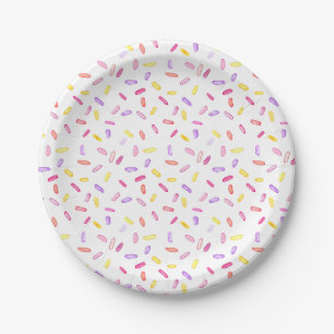 Watercolor Birthday Sprinkles  Paper Plate