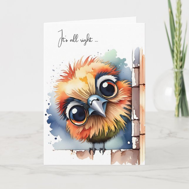 Watercolor Birthday Thinking of You Card (Front)