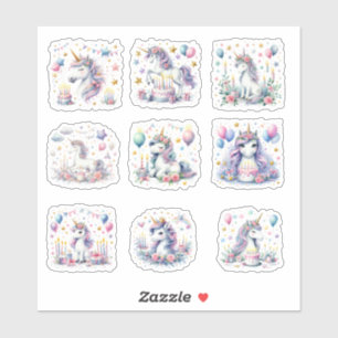 Watercolor Birthday Unicorn Collage – Magical Unic