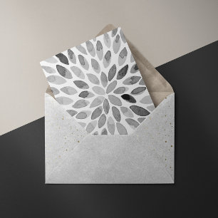 Watercolor black and white brush strokes card