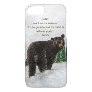 Watercolor Black Bear Animal Totem Spirit Guide iPhone 8/7 Case